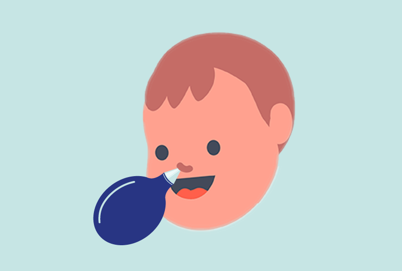 Lavage du nez d'un bébé