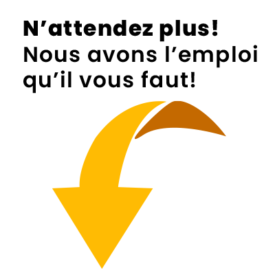 Nous avons l'emploi qu'il vous faut - Flèche jaune