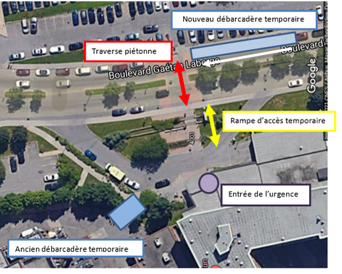 Vue rapprochée des aménagements du nouveau débarcadère de l’urgence