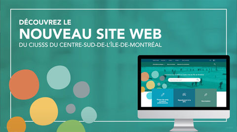 Un écran d'ordinateur qui présente le visuel de la page d'accueil